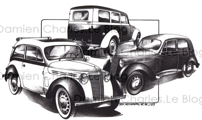 Dessins d'automobiles Juvaquatre-1939-1951-w